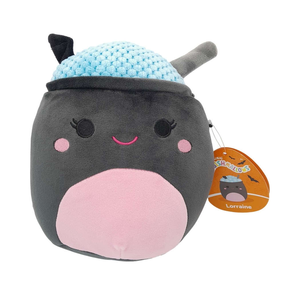 Squishmallows 8 Inch Lorraine the Cauldron Halloween Plush Kellytoy NWT
